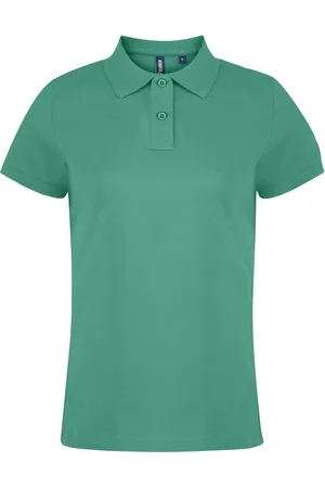 Asquith Unifarbenes Poloshirt - Damen (Zartgrün)