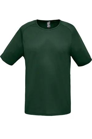 Sols Mens Sporty Short Sleeve Performance T-Shirt (Waldgrün)