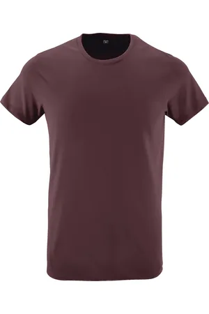 Sols Herren Regent Slim Fit T-Shirt mit kurzen Ärmeln (Oxblood)