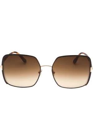 Tom Ford Gradient Brown Lens Glanzende dunkelbraune Sonnenbrille