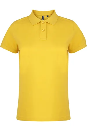 Asquith Unifarbenes Poloshirt - Damen (Sonnenblume)