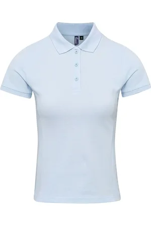 Premier Damen Polo-Shirt Coolchecker mit CoolPlus (Hellblau)