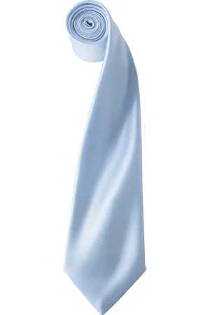 Premier Herrenkrawatte aus Satin (schmale Klinge) (hellblau)