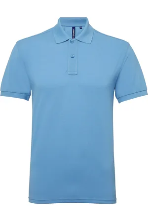 Asquith Herren Kurzarm Performance Blend Polo Shirt (Kornblume)
