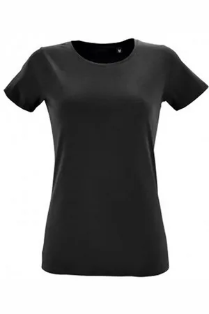 Sols Womens/Ladies Regent Fit Short Sleeve T-Shirt (Deep Black)