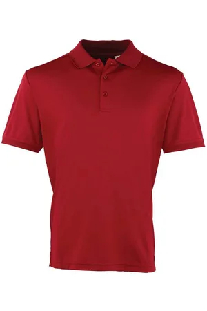 Premier "Coolchecker" Poloshirt für Herren (Burgunderrot)
