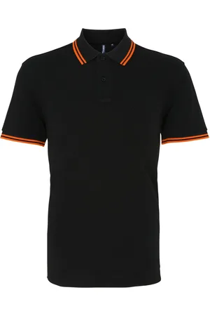 Asquith Herren Classic Fit Tipped Polo Shirt ( /Orange)