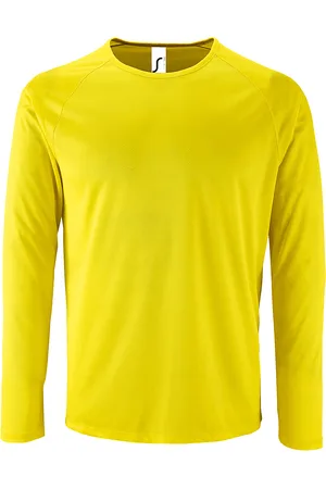 Sols Mens Sporty Long Sleeve Performance T-Shirt (Neongelb)