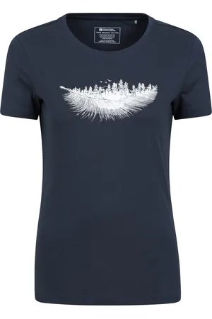 Mountain Warehouse Damen/Damen Feather T-Shirt aus Bio-Baumwolle (Navy)