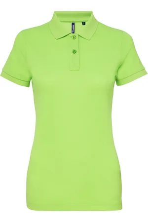Asquith Damen/Damen Kurzarm-Poloshirt aus Performance-Mischung (Neongrün)