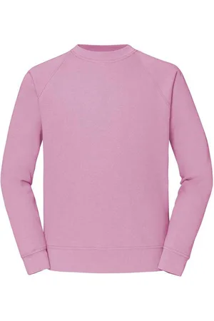 Fruit Of The Loom "Classic" Sweatshirt für Herren/Damen Unisex Raglanärmel (Hellrosa)