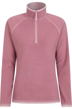 Mountain Warehouse "Montana" Fleece-Oberteil mit halbem Reißverschluss für Damen (Hellrosa)