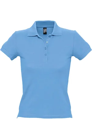 Sols PEOPLE Kurzarm Polo-Shirt - Damen (Hellblau)
