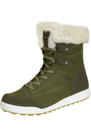 Guggen Mountain Damen Winterstiefel Echtleder mit Kunstfell