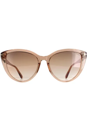Tom Ford Cat Eye Womens glänzend hellbraun Spiegel FT0915 Isabella Sonnenbrille