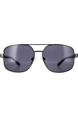 Guess Aviator Mens glänzend Gunmetal rauchen GF0227