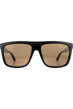 Gucci Square Mens Braun Sonnenbrille