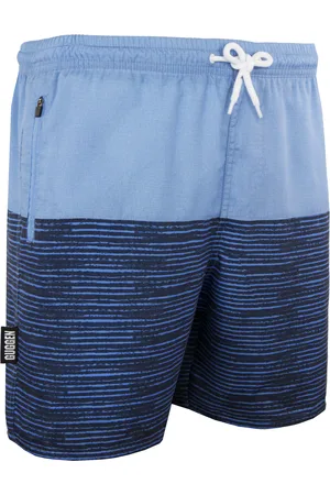 Guggen Mountain Herren Badehose mit Muster Streifen Grün Schwarz