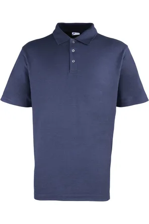 Premier Mens Stud Heavyweight Plain Pique Polo Shirt