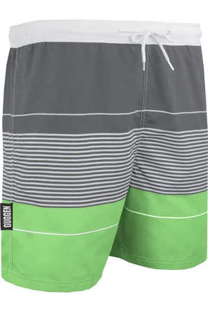 Guggen Mountain Herren Badehose mit Muster Streifen Grün