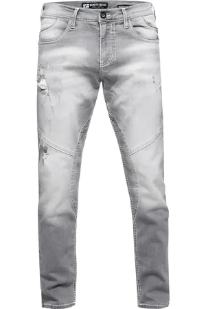 Rusty Neal Jeans Hose "NISHO" Straight-Fit Biker Cotton-Stretch