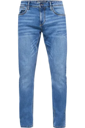 Rusty Neal Blue Used Jeans Hose "MELVIN" Slim Fit Cotton-Stretch
