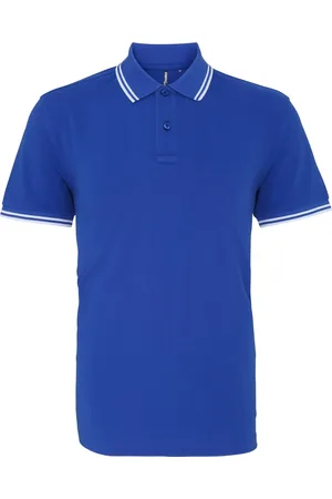 Asquith Herren Poloshirt mit klassischer Passform (Royal/ Weiß)