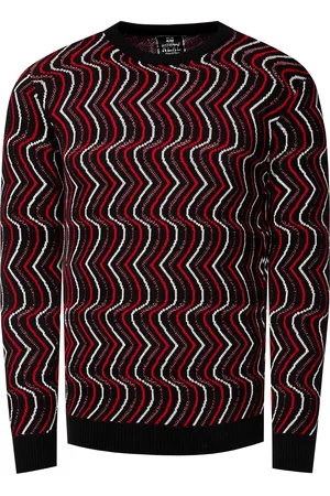 Rusty Neal 80er-Design Feinstrick Rundhals-Pullover
