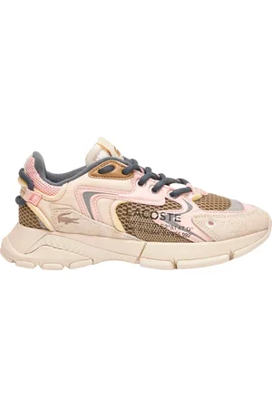 Lacoste Damen Sneaker "L003 Neo", Leder-Detailverarbeitung (Naturweiß)