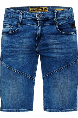 Rusty Neal Royal Blue Used Jeans Shorts "TUSCOR"