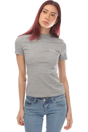 OFF-WHITE "Helvetica" T-Shirt für Damen ( /Weiß)