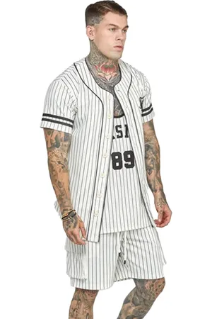 SikSilk Trikot für Herren - Baseball (Ecru)