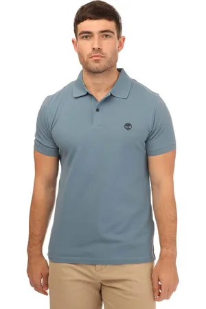 Timberland "Millers River" Poloshirt für Herren kurzärmlig (Stahlblau)