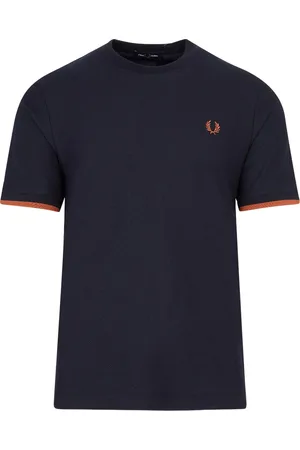 Fred Perry T-Shirt Mit Bündchen für Herren (Marineblau)