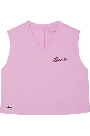 Lacoste Kurzes Top Extratrocken für Damen - Sport (Pink)