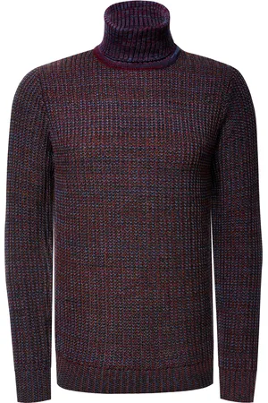 Rusty Neal Schwerer Grobstrick Rollkragen-Pullover