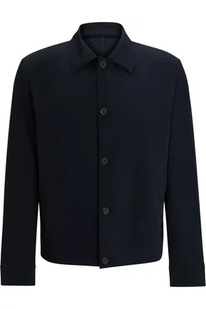 HUGO BOSS "Hellys" Hemdjacke für Herren (Dunkelblau)
