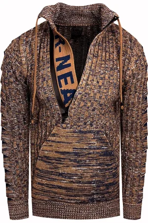 Rusty Neal 1/2 Zip Grobstrick Stehkragen-Pullover
