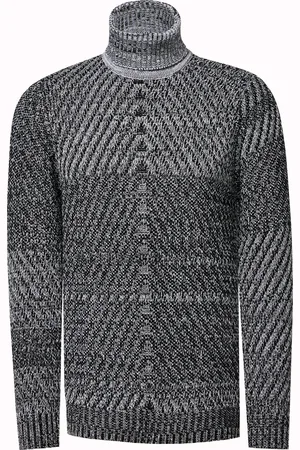 Rusty Neal Schwerer Grobstrick Rollkragen-Pullover