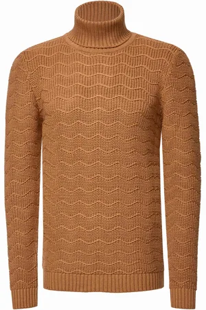 Rusty Neal Schwerer Grobstrick Rollkragen-Pullover