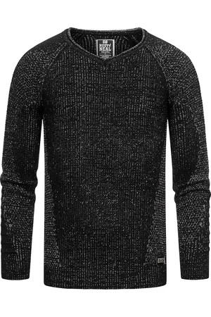 Rusty Neal Grobstrick Slim Fit V-Neck-Pullover