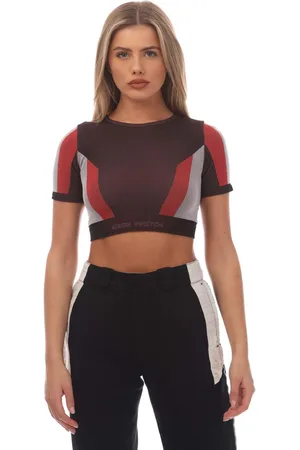 Heron Preston "Ex Ray" Kurzes Top für Damen (Schwarz/Rot)