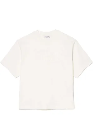 Lacoste T-Shirt für Damen - Tennis Übergroß (Cremefarbe)