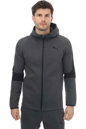 PUMA "Evostripe Core" Hoodie mit durchgehendem Reißverschluss für Herren (Grauheide)
