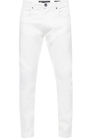 Rusty Neal White Denim Jeans Hose "MELVIN" Slim Fit Cotton-Stretch