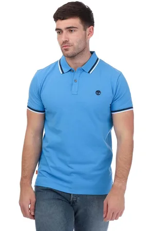 Timberland Poloshirt Mit kontrastfarbenen Streifen für Herren/Damen Unisex kurzärmlig