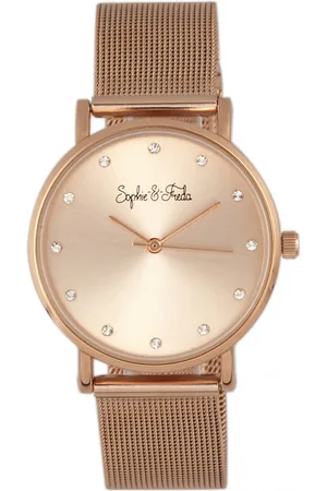 Sophie & Freda Savannah Mesh-Armbanduhr mit Swarovski-Kristallen