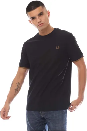Fred Perry T-Shirt Mit kontrastfarbenen Streifen für Herren (Marineblau)