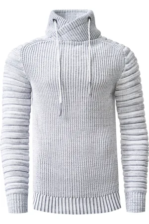 Rusty Neal Biker Grobstrick Stehkragen-Pullover