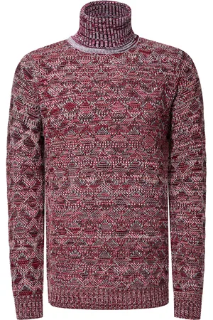 Rusty Neal Kontrast Grobstrick Rollkragen-Pullover